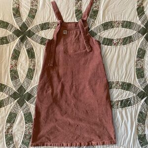 Lucy & Yak Dusty Pink Mini Pinafore Overall Dress Size US 6 Mini Pini